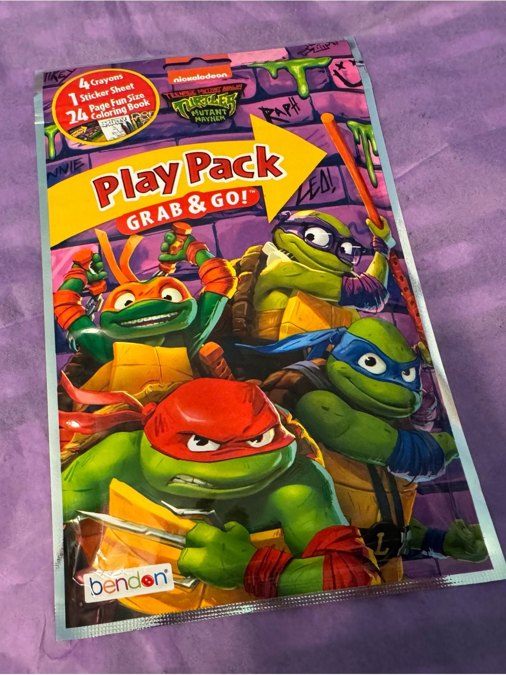 Teenage Mutant Ninja Turtles Play Pack Grab and Go Coloring Activity Set